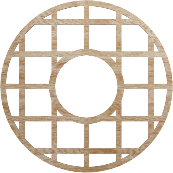 Ekena Millwork O'Neal Wood Fretwork Pierced Ceiling Medallion, Red Oak, 28"OD x 10 1/8"ID x 3/8"T CMWP28X28X0375ONRO - main